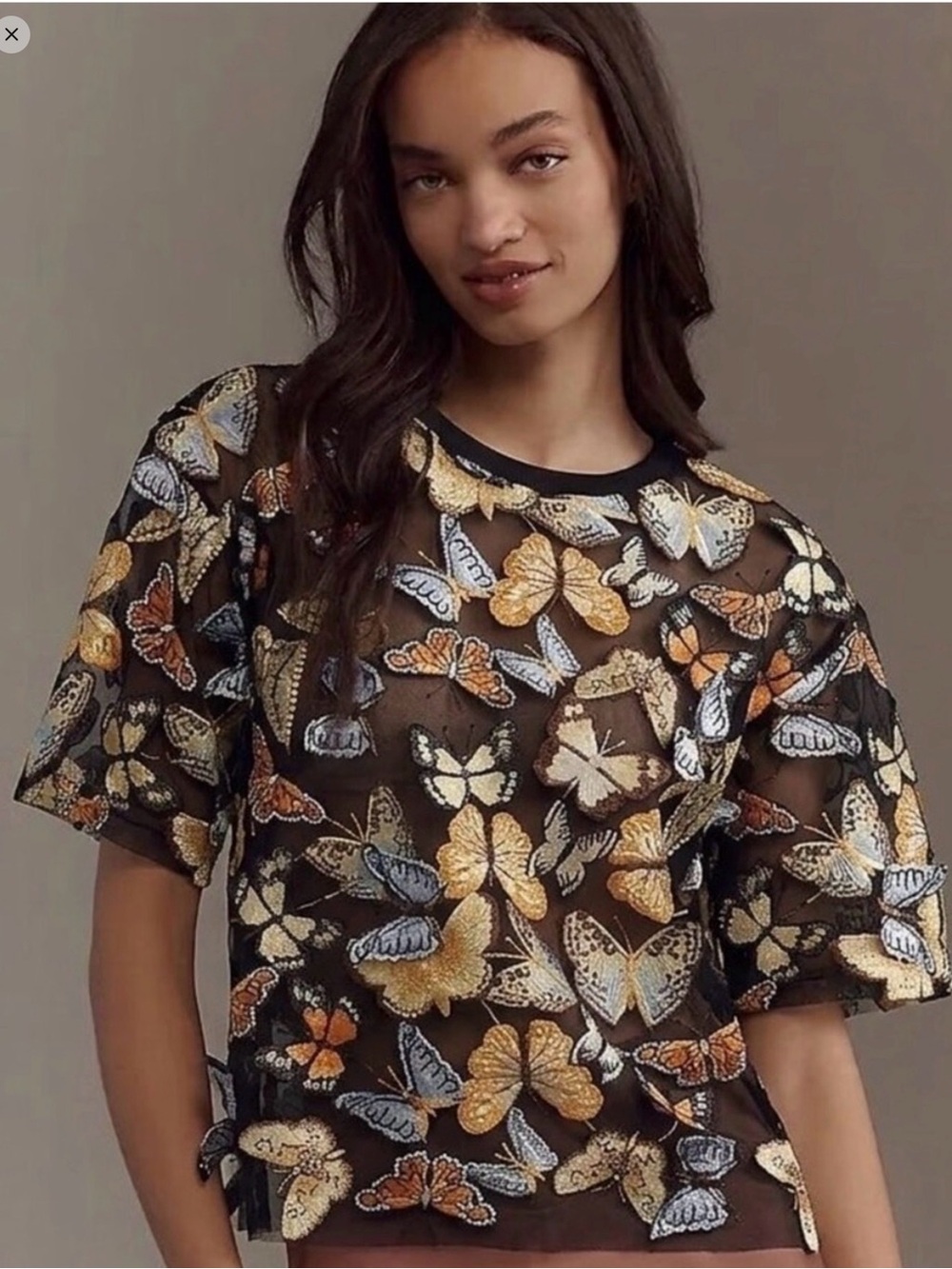 Anthropologie Dolan 3D butterfly tshirt